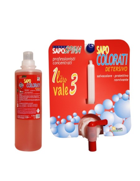 SAPO COLORATI - Detergente alla spina per capi colorati.