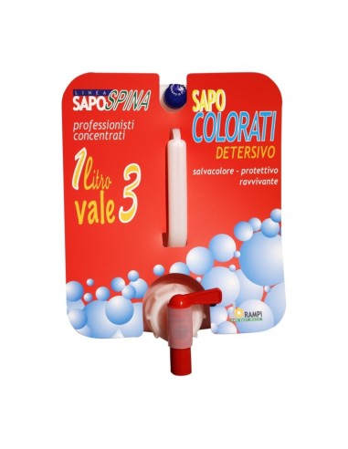 SAPO COLORATI - Detergente alla spina per capi colorati.